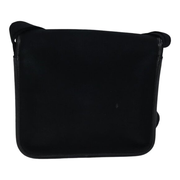 HERMES Buenaventura PM Shoulder Bag Canvas Black Silver Auth - Picture 3 of 14